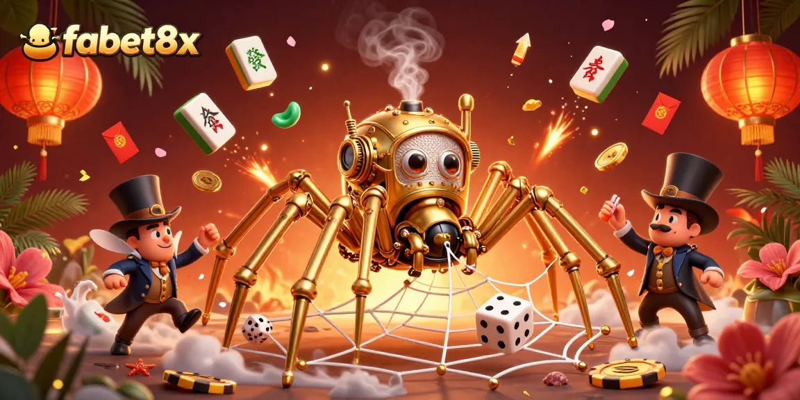Engage in thrilling bets at fabet8x with dynamic steampunk elements and casino-themed visuals.
