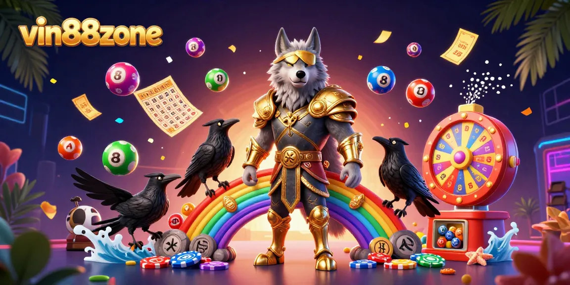 Experience thrilling gaming at vin88zone with dynamic lottery elements and Norse mythological characters.