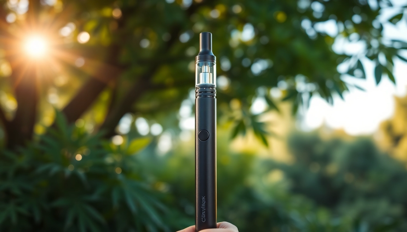 Showcasing a sleek vape pen in nature, emphasizing where to buy dmt for enthusiasts.