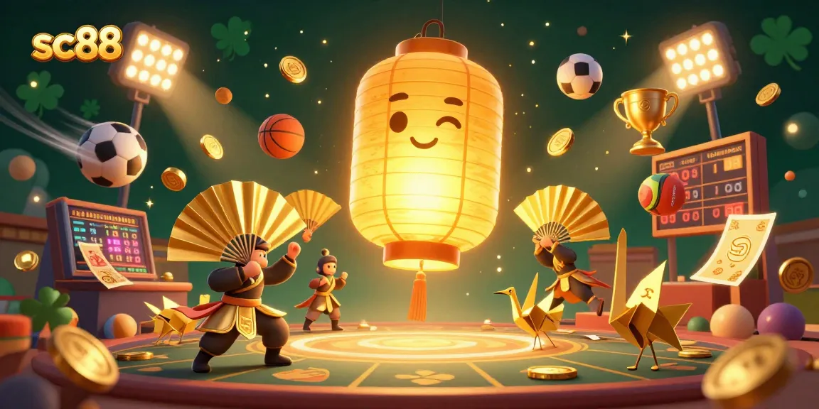 Engage with sc88 sports actions and fantasy gaming in vibrant 3D illustration.